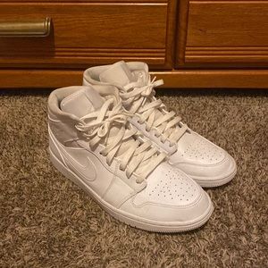 Nike Air Jordan 1 Mid White. Size U.S. 10.5